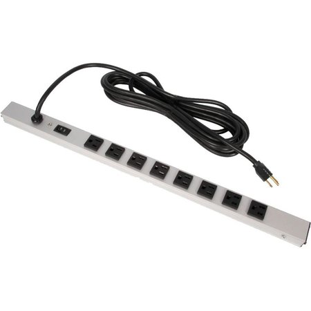 RACK SOLUTIONS Vertical Powerstrip (Grey) - 20 Amp; 16 Front Facing Outlets, 15Ft PSV-F16-20A-U